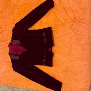 BURGUNDY BLAZER OFFICE JACKET